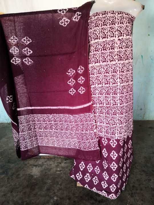 Batik dress material uploaded by business on 3/13/2021