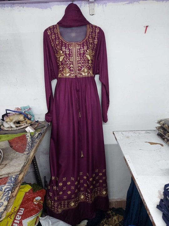 Rayon embroidery gown uploaded by Zeebros ladies wear on 6/7/2023