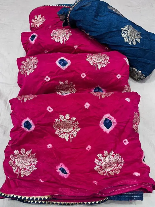 Pure dola fabric saree uploaded by Narayan and sons jaipur rajasthan india on 6/7/2023