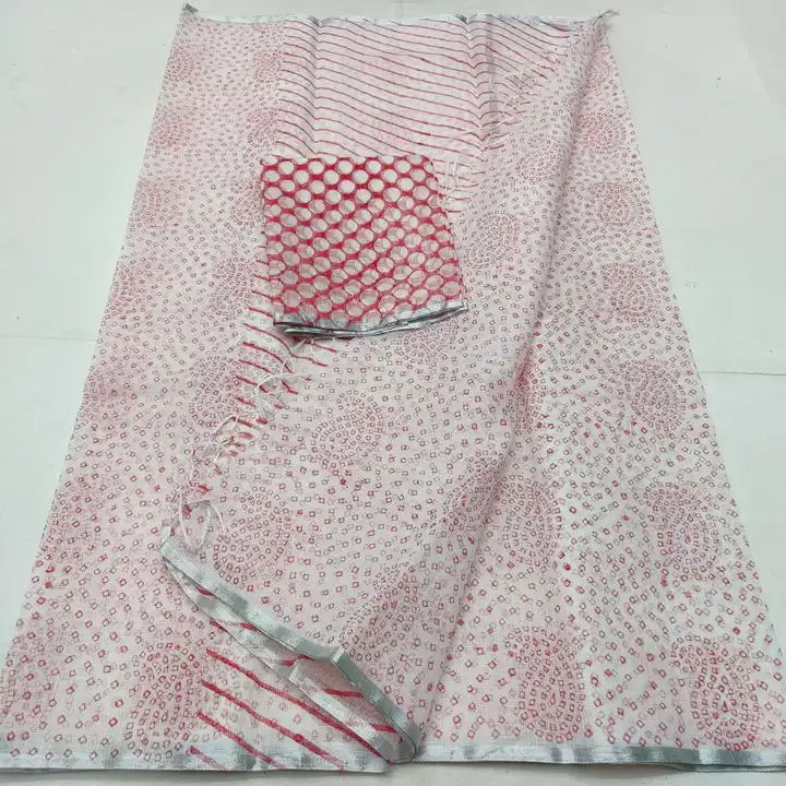 Hand block print saree  uploaded by Ansari Handloom on 6/7/2023