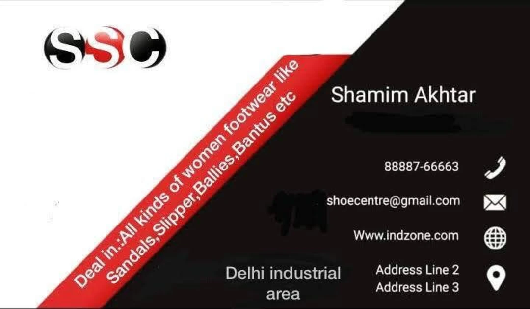 Visiting card store images of INDZONE