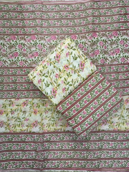 Jaipuri cotton printed dress material pure COTTON 100% uploaded by SHV Sh handloom on 6/7/2023