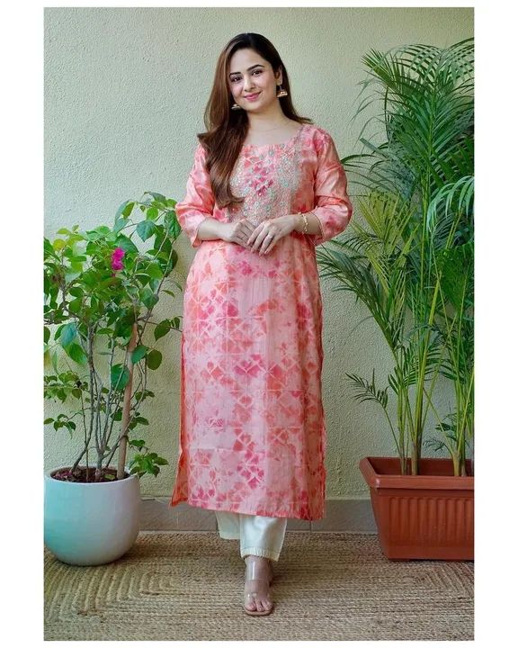 Reyon kurti with pant  uploaded by business on 6/7/2023