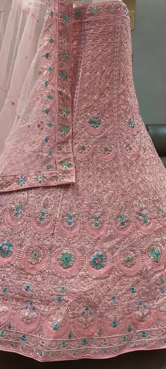 Heavy pestal color embroidery lehenga  uploaded by Rajgharanaacouture on 6/7/2023
