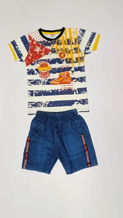 Fancy party wear boys  clothing set T shirt set uploaded by business on 6/7/2023