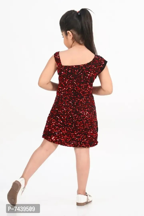 Girls Red Cotton Blend Frocks   uploaded by RN.FASHION on 6/7/2023