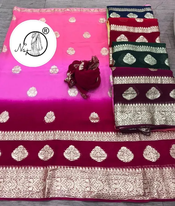 Presents  NEW Rajwadi Saree*  

beautiful  colour combination saree for all ladies 

💖original prod uploaded by Gotapatti manufacturer on 6/7/2023