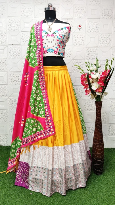 Printed lehanga choli vt uploaded by pink Rose fashion Store  on 6/8/2023