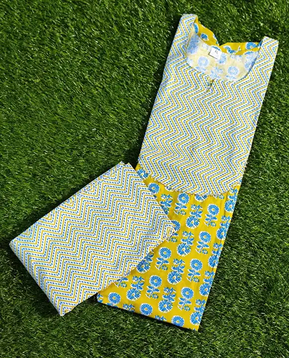 Cotton kurti pant sets uploaded by business on 6/8/2023