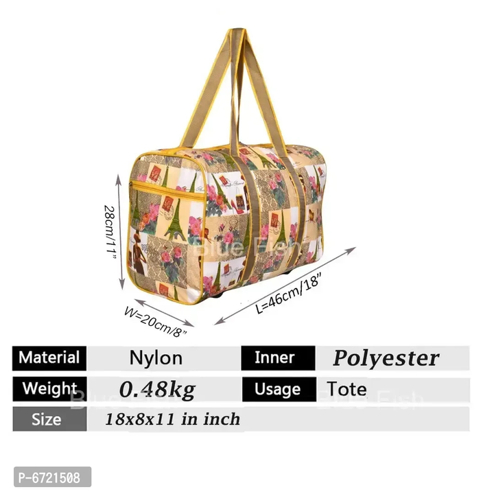 Water Resistant 18Inch Printed Travel Duffle Bag For Men Women Light Weight Cabin Luggage  uploaded by VAIBHAV COLLECTIONS on 6/8/2023