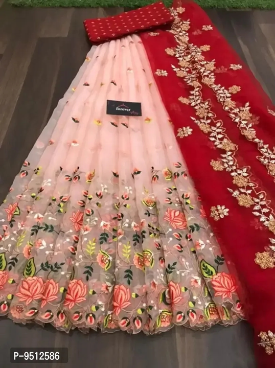 Trendy Women Net Semi Stitched Lengha Cholis Set uploaded by VAIBHAV COLLECTIONS on 6/8/2023