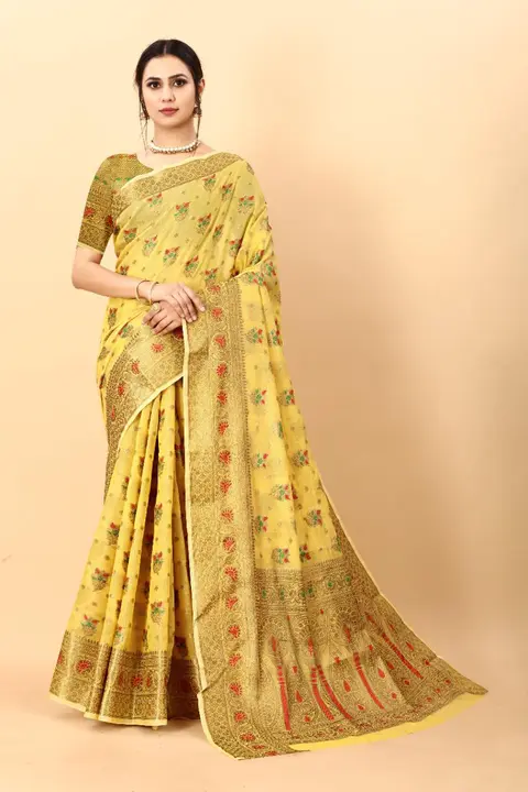 *🛍KAVERI- SILK 🛍*

A New Premium range of Cotton  silk  fabric with Zari weawing pallu and Zari &  uploaded by Divya Fashion on 6/8/2023