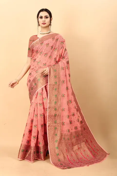 *🛍KAVERI- SILK 🛍*

A New Premium range of Cotton  silk  fabric with Zari weawing pallu and Zari &  uploaded by Divya Fashion on 6/8/2023