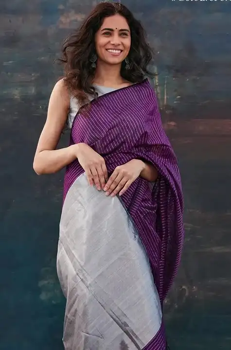 Maheshweri handloom stripes saree uploaded by business on 6/8/2023