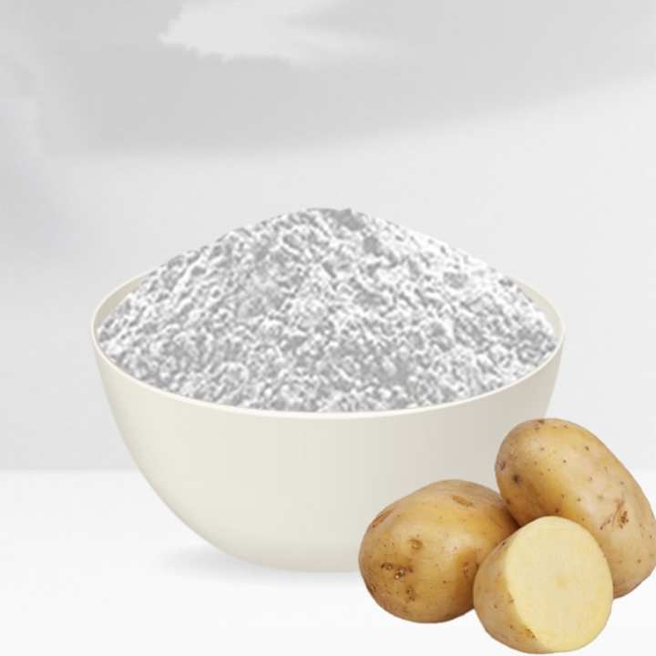 Post image Potato starch is the extracted starch from potatoes. The starch turns to a light, powdery, flour-like consistency once it has dried out, and it is a common ingredient that features in several recipes. To make potato starch, a person crushes raw potatoes, which separates the starch grains from the destroyed cells.