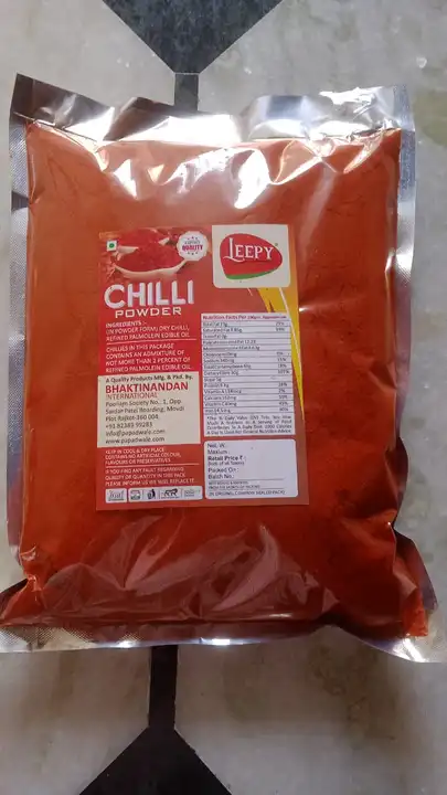 Red chilli powder 1kg pouch  uploaded by BHAKTINANDAN INTERNATIONAL  on 6/8/2023