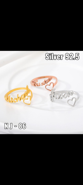 Custom Name Ring in pure silver 92.5 uploaded by NAKSH JEWELS on 6/8/2023