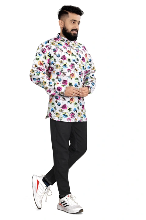 Cotton kurta type shirt for men  uploaded by JP BRANDCHOISE on 6/8/2023