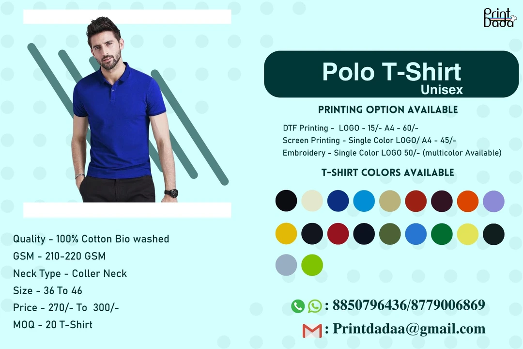 Cotton Polo T-Shirt  uploaded by business on 6/8/2023