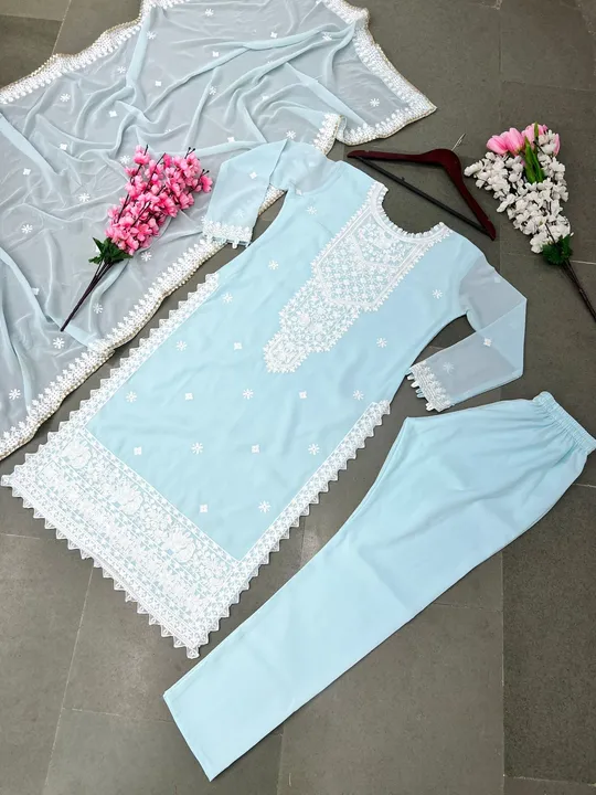 *ZSR-3016* 💕👌

👉👗💥*Lunching New Đěsigner Party Wear Look New Top Bottom With Dupatta With Heavy uploaded by Fashion Textile  on 6/8/2023