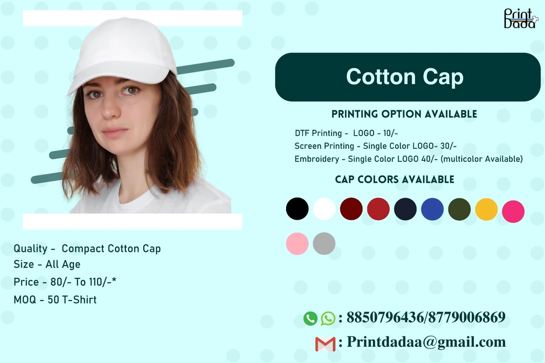 Cotton Cap uploaded by Printdada T-Shirts Printing And Manufacturing on 6/8/2023