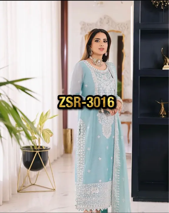 *ZSR-3016* 💕👌

👉👗💥*Lunching New Đěsigner Party Wear Look New Top Bottom With Dupatta With Heavy uploaded by A2z collection on 6/8/2023