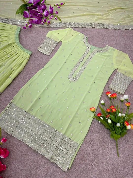 👉👗*Launching New Designer Party Wear Look New Top-Plazzo and Dupatta With Heavy Embroidery Work * uploaded by A2z collection on 6/8/2023