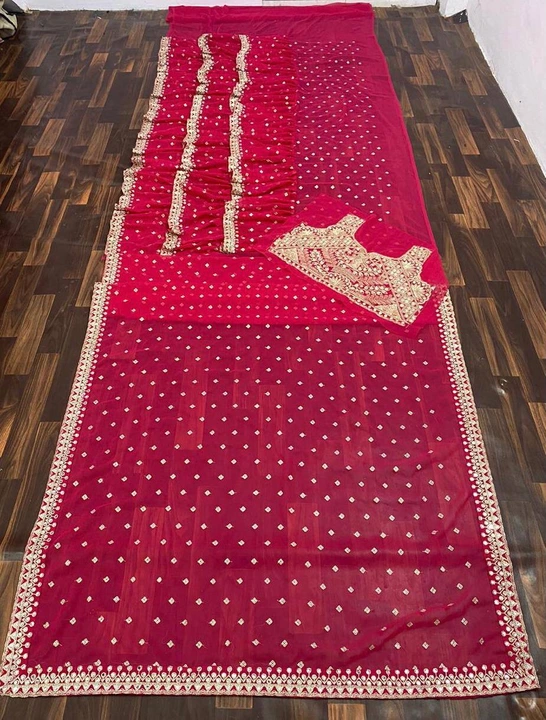 Beautiful Georgette With Embroidery Work Ruffle Layers Designer Saree uploaded by Parth Fashion on 6/8/2023