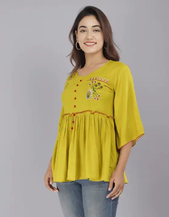 Rayon Embrodiery Top uploaded by Rupru Fashion Private Limited on 6/8/2023