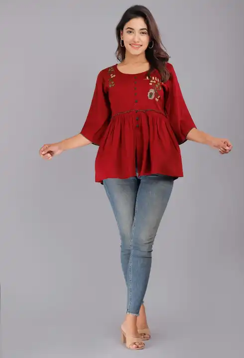 Rayon Embroidery Top uploaded by Rupru Fashion Private Limited on 6/8/2023