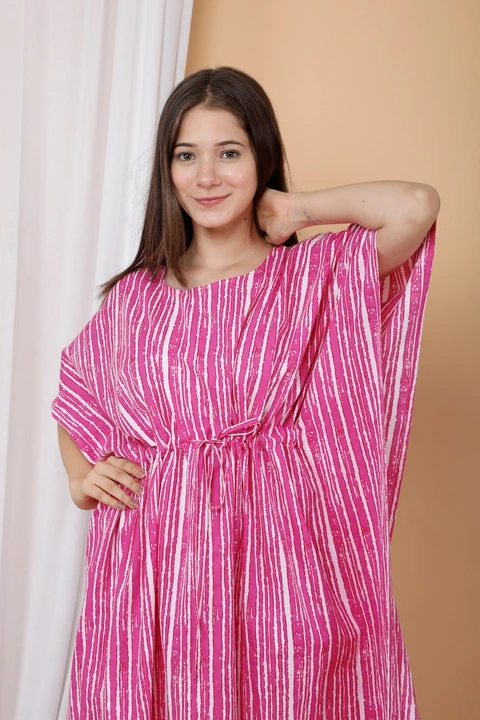 Lehriya printed cotton kaftan premium quality womenswear  uploaded by Rama exports on 6/8/2023