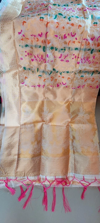 KASHMIRI SLIK SAREES WITH BLOUSE PIECES GOOD QUALITY  uploaded by business on 6/8/2023
