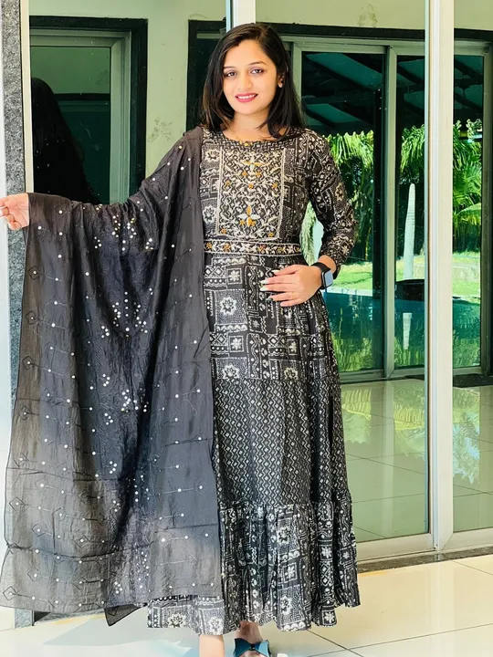 Gown kurti with dupatta  uploaded by business on 6/8/2023