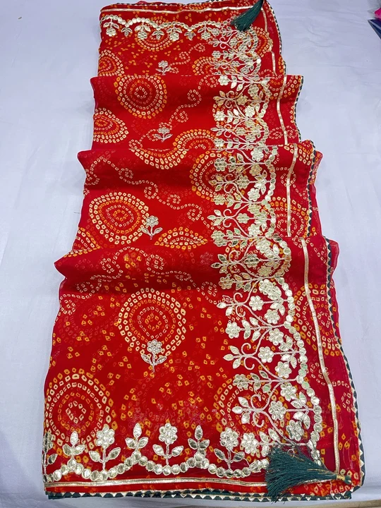 Bandhani saree uploaded by business on 6/8/2023
