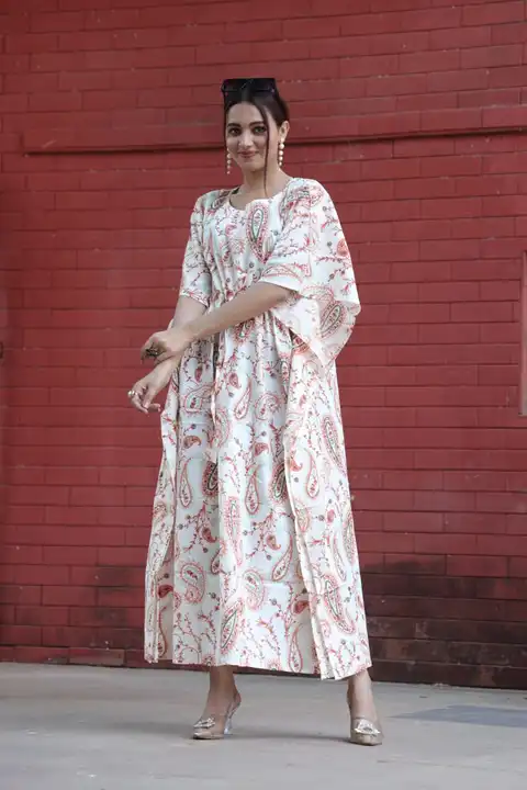 *New arrival 🍁🍁🍁All available*🍁🍁🍁🍁🔸️Hand Block printed KAFTAN with offers 
*🔸️Authentic PRI uploaded by Saiba hand block on 6/8/2023