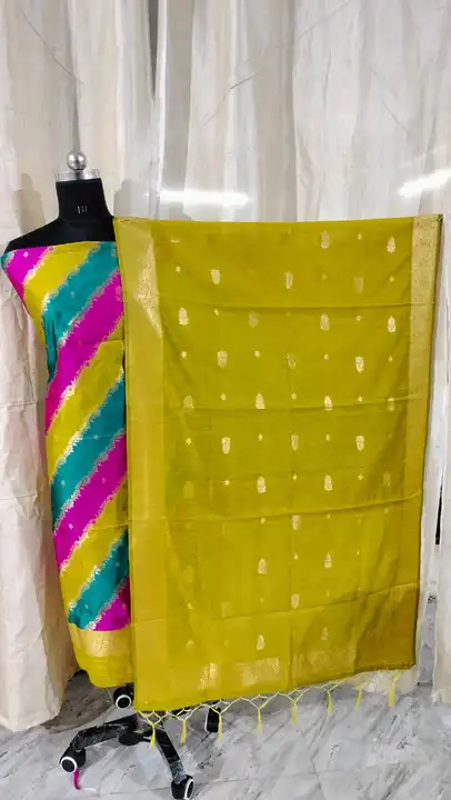 BENARASI WEAVING DESIGNER RANGKAT COTTON 3 PIC SUIT  uploaded by NOOR BENARSI SAREES on 6/8/2023