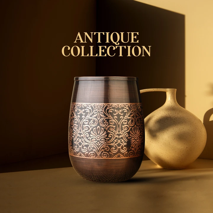Antique Copper Glass Enhance your Drinking Experience with Health Benefits uploaded by Vardhan Group on 6/8/2023