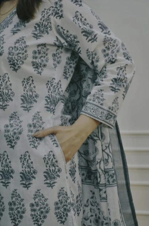Block print cotton suit with dupatta  uploaded by Sanganeri kapda on 6/8/2023