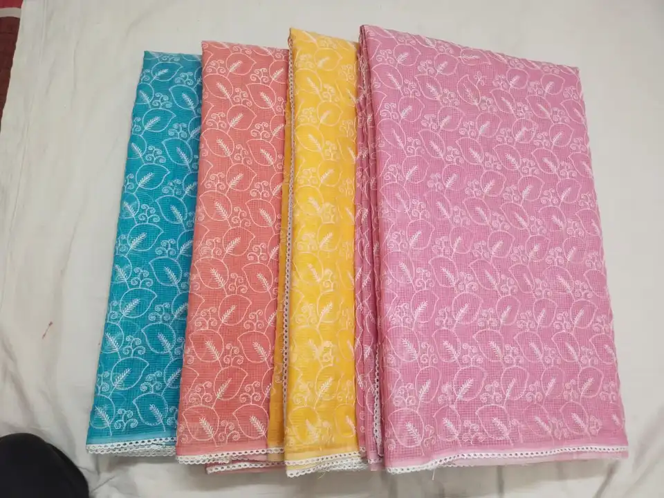 Supernet  chiken work uploaded by New sarees collection on 6/8/2023