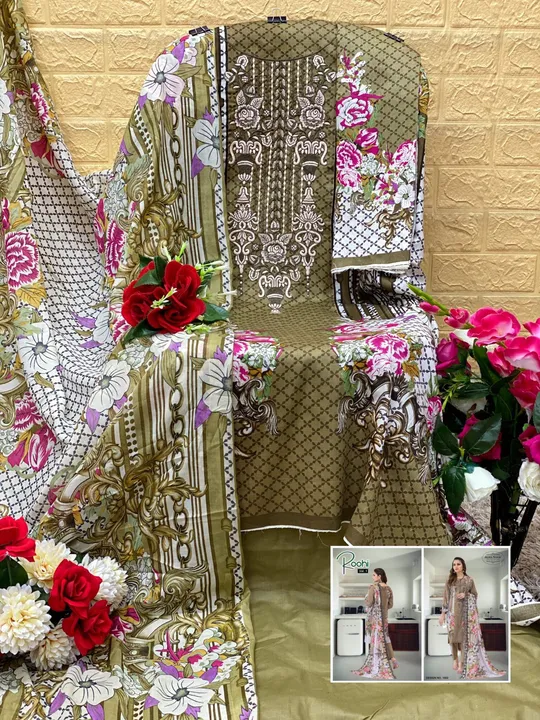 Dear Customer,

     *ROOHI*
       *VOL 1*
*PURE LAWN   COTTON*
*SELF EMROIDERY COLLECTION*
👗👗👗 uploaded by Fashion Textile  on 6/8/2023