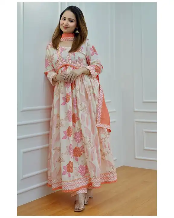 *New LUNCHING 🥰*

*🌸Anarkali PREMIUM COTTON SUIT SET🌸* 

*For a Festive gathering, you'll can opt uploaded by Fashion Textile  on 6/8/2023