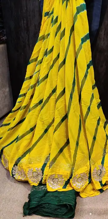 🕉️🕉️🕉️🔱🔱🔱🕉️🕉️🕉️

          New launching 
       Hand work  Colord lehriya 

👉 pure jorjat uploaded by Gotapatti manufacturer on 6/8/2023
