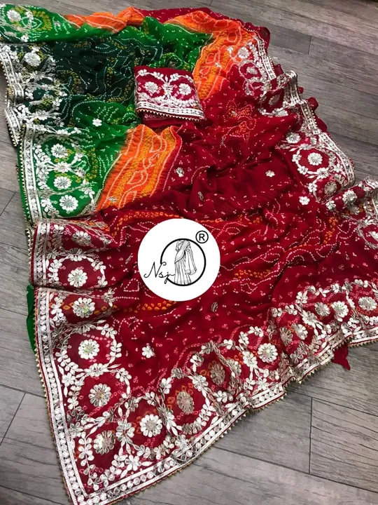 Fix pric  raibandej saree

👉keep shopping with us

weddingand pure rajwadi look  saree

💖💖 pure  uploaded by Gotapatti manufacturer on 6/8/2023