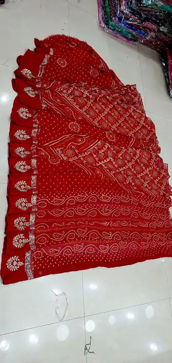 Fix pric New Launching*😍🥰
😘 *Sawan special Jaipuri traditional Beautiful Lahenga duppta Nd paple uploaded by Gotapatti manufacturer on 6/8/2023