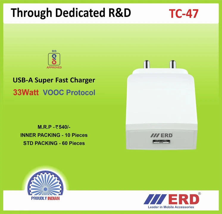 ERD 33 Watt Fast Charger uploaded by Aggarwal Sales on 6/9/2023