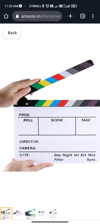 Post image I want 1 pieces of Movie Clap-board  at a total order value of 300. Please send me price if you have this available.