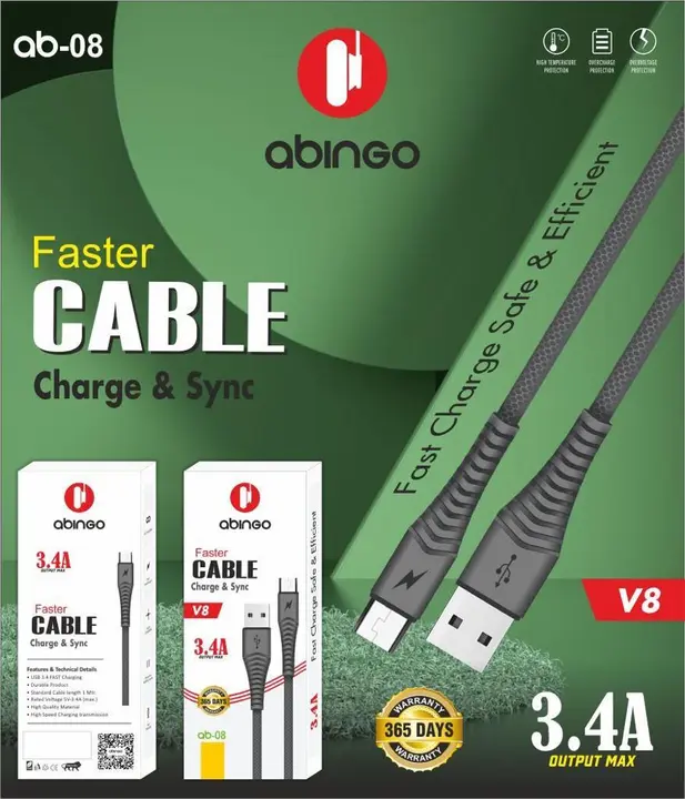 AB-08-V-8 MICRO USB DATA CABLE  uploaded by navin rajpurohit Ahmedabad  on 6/9/2023