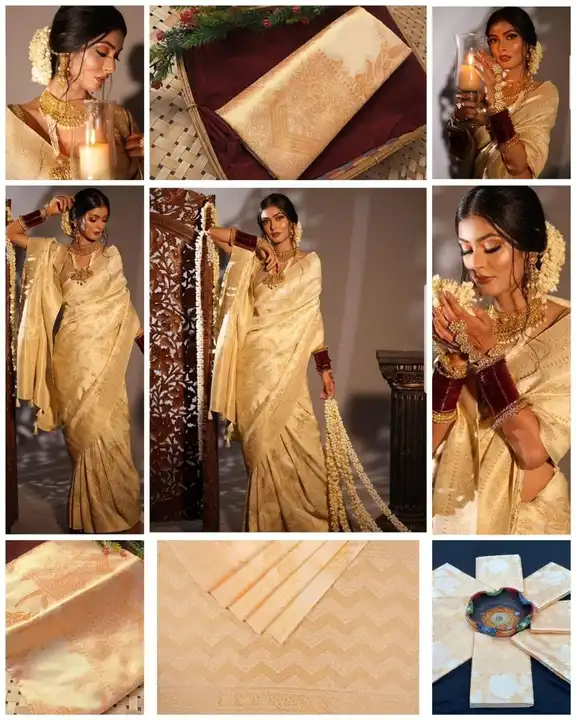 Rich pallu with allovar zari weaving design saree  uploaded by Dhananjay Creations Pvt Ltd. on 6/9/2023