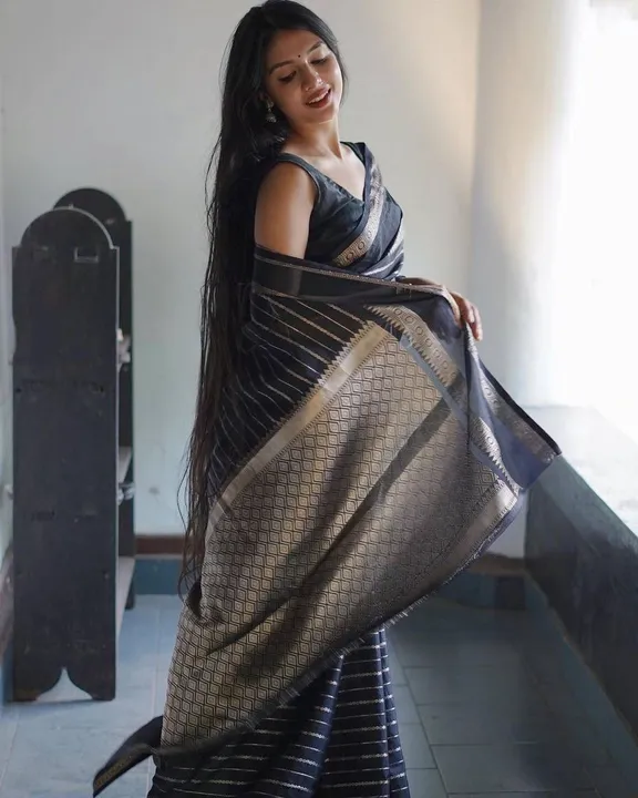Rich pallu with allovar lining design saree  uploaded by Dhananjay Creations Pvt Ltd. on 6/9/2023