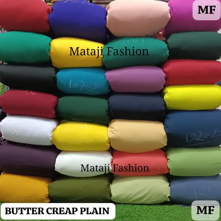 Post image BUTTER CREPE PLAIN (AMERICAN CREPE)

QUALITY: 8.5KG or 85GSM 

LENGTH : 95CM 

WIDTH: 42 

RATE : 22RS/METER